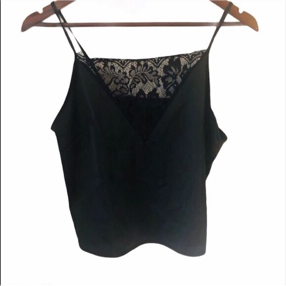 Women’s Black Lace Silky Camisole - Picture 1 of 8